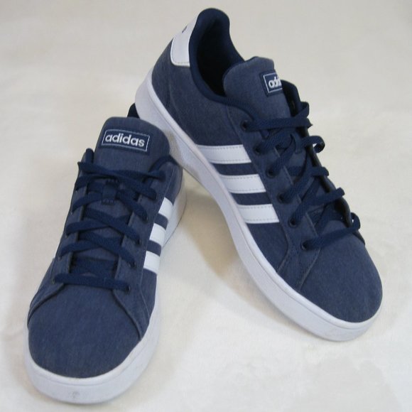 adidas Other - Adidas Grand Court Blue & White Kids Unisex Sneakers Size 5